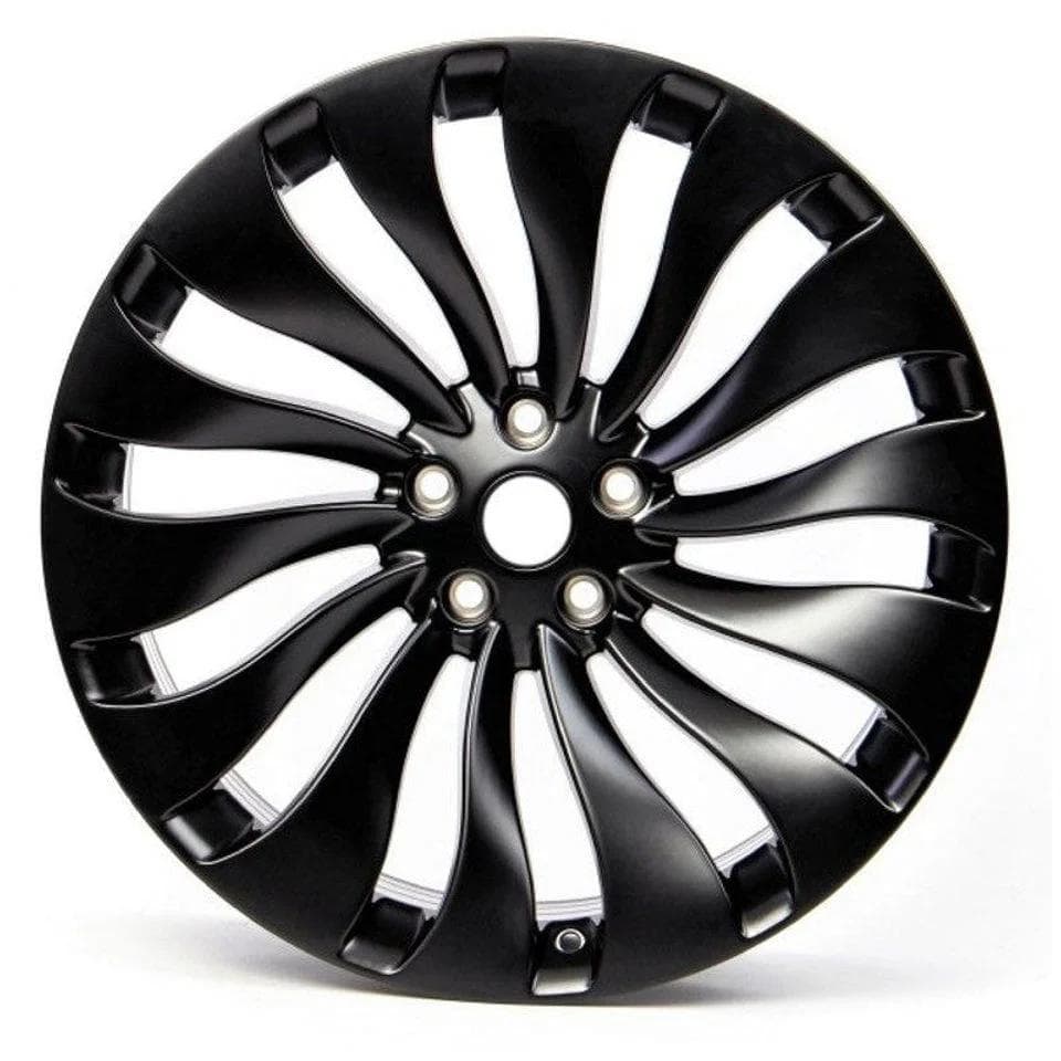 20" Inch Tesla Model 3 Model Y Satin Black Spoke Style Wheels thumbnail 1